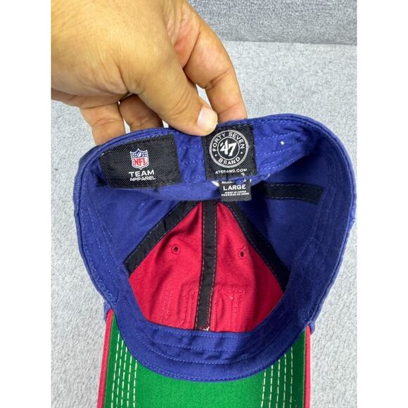 New York Giants NFL 47 Brand Fitted Baseball Cap Hat Size L Distressed - Picture 6 of 7